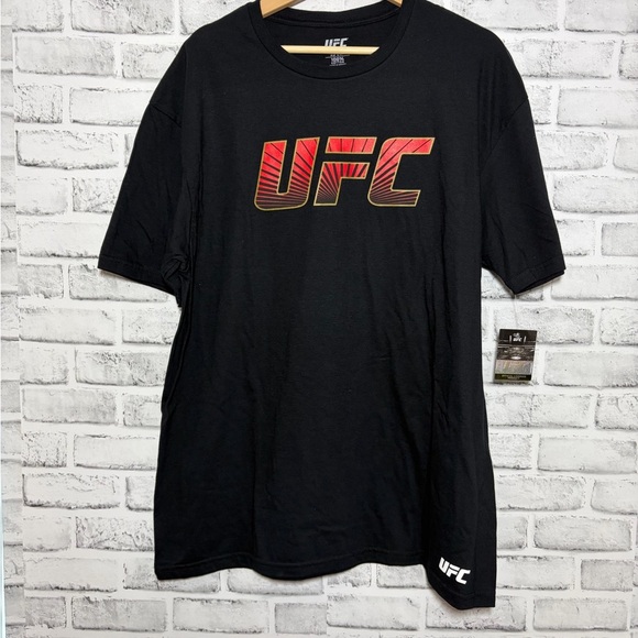 UFC Other - UFC Black Short Sleeve Tee with Red and Gold Logo